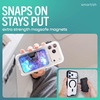image:imageSmartish iPhone MagSafe Wallet  Side Hustle Hard Shell  Slim Detachable Magnetic Card Holder  Holds 3 Cards  Cash for Apple iPhone 171615141312  Black Tie AffairSpaced Out