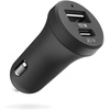 image:imageSmartish 2 Port USB Car Charger  Volt 45 Maximum Speed 48 Amp Quick Charger Compatible with iPhone Android and All USB Devices Silk  Black32w Car Charger