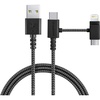 image:imageSmartish USBCLightning Cable 171616e1514  Crown Joule  6 Foot Universal Fast Fabric Wrapped Charging Cable wMicroUSB  MFi Certified 1312SEiPadAirPodsAndroid  PinkNo 2 Pencil Gray