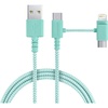 image:imageSmartish USBCLightning Cable 171616e1514  Crown Joule  6 Foot Universal Fast Fabric Wrapped Charging Cable wMicroUSB  MFi Certified 1312SEiPadAirPodsAndroid  PinkTeal Me More