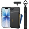 image:imageSmartish iPhone 17e16e Wallet Case  Phone Wristlet  Slim  Protective Phone Case Credit Card Holder  Detachable Wrist Strap Loop for Apple iPhone 17e16e  Black Tie AffairiPhone 17e16e