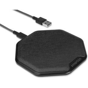 image:imageSmartish Fast Wireless Charger  Charge Island  QiCertified 15W Universal Charging Pad Textured amp NonSlip for iPhone Samsung Galaxy AirPods Pro QiEnabled Devices  Flavor of The MonthBlack Tie Affair
