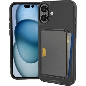 image:imageSmartish iPhone 16 Plus Magnetic Case with MagSafe Wallet  Gripmunk  Magsafe Compatible Thin Grip Cover  Detachable Magnetic Credit Card Holder  Black Tie AffairMagSafe Case