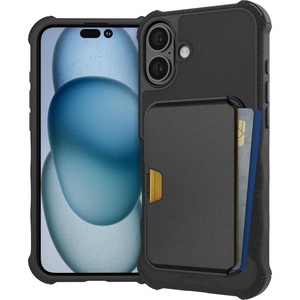 image:imageSmartish iPhone 16 Plus Magnetic Case with MagSafe Wallet  Gripmunk  Magsafe Compatible Thin Grip Cover  Detachable Magnetic Credit Card Holder  Black Tie AffairMagSafe Armor Case