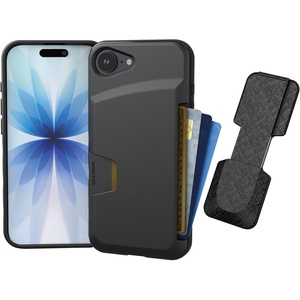 image:imageSmartish iPhone 17 Wallet Case  Phone Grip Finger Loop  Wallet Slayer Vol 1 Slim  Protective Credit Card Holder  Pop Out Ring Kickstand for Apple iPhone 17  Black Tie AffairiPhone 17e16e