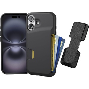 image:imageSmartish iPhone 17 Wallet Case  Phone Grip Finger Loop  Wallet Slayer Vol 1 Slim  Protective Credit Card Holder  Pop Out Ring Kickstand for Apple iPhone 17  Black Tie AffairiPhone 17