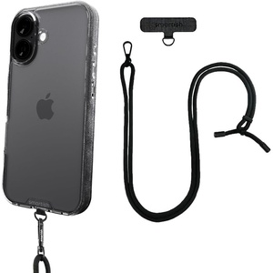 image:imageSmartish iPhone 17e16e MagSafe Case with Crossbody Lanyard Strap  Gripmunk  Slim  Protective Magnetic Slim Case with Universal Detachable Shoulder Neck Strap  Black Tie AffairMagSafe Clear Case