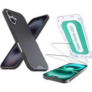 image:imageSmartish iPhone 17e16e Wallet Case  Screen Protector  Slim  Protective Phone Case Credit Card Holder  2Pack Tempered Glass Screen Protectors for Apple iPhone 17e16e  Black Tie AffairMagSafe Case