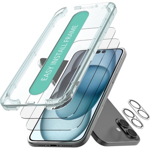 image:imageSmartish iPhone 8 Plus 7 Plus amp 6 Plus Screen Protector  2Pack Tempered Glass Screen Protectors  Tuff Sheet  9H Easy Install Frame Scratch Resistant for Apple iPhone 8 Plus 7 Plus amp 6 PlusScreen Protectors  Lens Covers