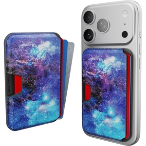 image:imageSmartish iPhone MagSafe Wallet  Side Hustle Hard Shell  Slim Detachable Magnetic Card Holder  Holds 3 Cards  Cash for Apple iPhone 171615141312  Black Tie AffairSpaced Out