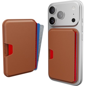 image:imageSmartish iPhone MagSafe Wallet  Side Hustle Hard Shell  Slim Detachable Magnetic Card Holder  Holds 3 Cards  Cash for Apple iPhone 171615141312  Black Tie AffairTeddy Bear Brown