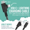 image:imageSmartish Cable Wrangler amp Charger Bundle  Organizer with 2in1 USBC to USBCLightning Cable Fast Charger 100W  Black Tie Affair