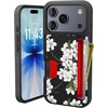 image:imageSmartish iPhone 11 Pro Wallet Case  Wallet Slayer Vol 2 Slim Protective Kickstand Credit Card Holder Silk  Black Tie AffairVery Cherry Blossom