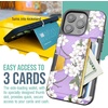 image:imageSmartish iPhone 11 Pro Wallet Case  Wallet Slayer Vol 2 Slim Protective Kickstand Credit Card Holder Silk  Black Tie AffairVery Cherry Blossom