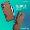 image:imageSmartish iPhone 15 Plus Wallet Case  Wallet Slayer Vol 1 Slim  Protective Credit Card Holder  Drop Tested Hidden Credit Card Slot Cover for Apple iPhone 15 Plus  Black Tie AffairWalnut Woods