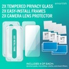 image:imageSmartish iPhone 17 Pro Max Privacy Screen Protector  Camera Lens Covers  Tuff Sheet  2Pack Tempered Glass ScratchResistant 9H Anti Spy wEasy Install Frame for Apple iPhone 17 Pro Max