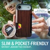 image:imageSmartish iPhone 78  SE Wallet Case  Wallet Slayer Vol 1 Slim  Protective Credit Card Holder  Drop Tested Hidden Credit Card Slot Cover for Apple iPhone 78  SE  Black Tie AffairWalnut Woods