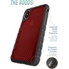image:imageSmartish iPhone X Tough Case  Silk Armor Protective Rugged Grip Cover  Guardzilla  Includes Tempered Glass Screen Protector  Crimson RedOxblood Red