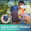 image:imageSmartish iPhone17 Wallet Case  Wallet Slayer Vol 2 Slim  Protective Credit Card Holder wKickstand  Drop Tested Hidden Card Slot Cover for Apple iPhone17  Walnut WoodsWalnut Woods