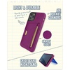 image:imageSmartish iPhone17 Wallet Case  Wallet Slayer Vol 2 Slim  Protective Credit Card Holder wKickstand  Drop Tested Hidden Card Slot Cover for Apple iPhone17  Walnut WoodsPurple Reign