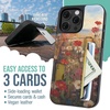 image:imageSmartish iPhone17 Wallet Case  Wallet Slayer Vol 2 Slim  Protective Credit Card Holder wKickstand  Drop Tested Hidden Card Slot Cover for Apple iPhone17  Walnut WoodsWildflower Fields