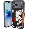 image:imageSmartish iPhone17 Wallet Case  Wallet Slayer Vol 2 Slim  Protective Credit Card Holder wKickstand  Drop Tested Hidden Card Slot Cover for Apple iPhone17  Walnut WoodsVery Cherry Blossom
