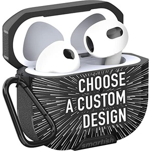 image:imageSmartish AirPods 3 Case  Fairy Pod Mother Durable Cover 2021 Supports Wireless Charging Front LED Visible HighGrip Sides Included Carabiner for Keychain  Black Tie AffairSecret Menu