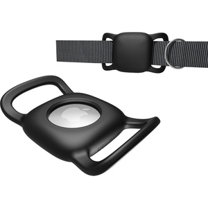 image:imageSmartish Dog Collar Holder for AirTag  Snitch 2 Pack for Apple Air Tag Case for Cat Dog or Pet Collars Fits 5125 Collars Light and Durable Protective AirTags Cover with SlideOn Loop  BlackPet Collar