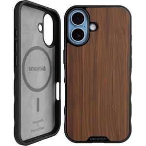 image:imageSmartish iPhone 11 Pro Max Slim Case  Gripmunk Lightweight  Protective Thin Cover Silk  Black Tie AffairWalnut Woods MagSafe