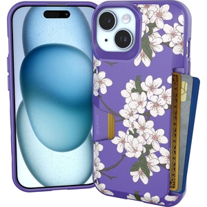image:imageSmartish iPhone 78  SE Wallet Case  Wallet Slayer Vol 1 Slim  Protective Credit Card Holder  Drop Tested Hidden Credit Card Slot Cover for Apple iPhone 78  SE  Black Tie AffairVery Cherry Blossom