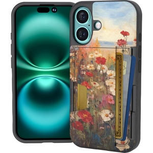 image:imageSmartish iPhone17 Wallet Case  Wallet Slayer Vol 2 Slim  Protective Credit Card Holder wKickstand  Drop Tested Hidden Card Slot Cover for Apple iPhone17  Walnut WoodsWildflower Fields