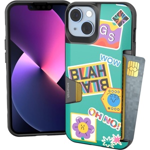image:imageSmartish  iPhone 14 Wallet Case  Sticker Shock  Wallet Slayer Vol 1 Slim  Protective Y2K Credit Card Holder  Fits iPhone 14Sticker Shock