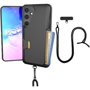 image:imageSmartish Galaxy S24 Plus Wallet Case  Wallet Slayer Vol 1 Slim  Protective Credit Card Holder  Drop Tested Hidden Card Slot Cover Compatible with Samsung Galaxy S24  Black Tie AffairRope Strap Bundle