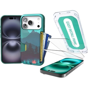 image:imageSmartish iPhone 17 Pro Wallet Case  Screen Protector Bundle  Wallet Slayer Vol 1 Tuff Sheet 2Pack Tempered Glass Screen Covers  Extra Strength 9H Glass for Apple iPhone 17 Pro  Mountains