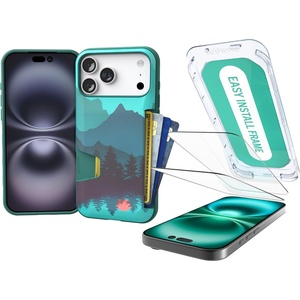 image:imageSmartish iPhone 17 Wallet Case  Screen Protector Bundle  Wallet Slayer Vol 1 Tuff Sheet 2Pack Tempered Glass Screen Covers  Extra Strength 9H Glass for Apple iPhone 17  Mountains