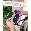 image:imageSmartish Stickon Crossbody Wallet  Dancing Queen Side Piece PurseClutch with Detachable Strap amp Card Holder  Universal Fit for iPhone amp Android Phones  Stiletto BlackSilverStiletto BlackSilver