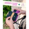 image:imageSmartish Stickon Crossbody Wallet  Dancing Queen Side Piece PurseClutch with Detachable Strap amp Card Holder  Universal Fit for iPhone amp Android Phones  Stiletto BlackSilverStiletto BlackGold