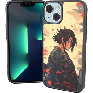 image:imageSmartish  Sakura Express  iPhone 14 Slim Case  Gripmunk Lightweight  Protective Thin Cover  Fits iPhone 14Blazing Samurai