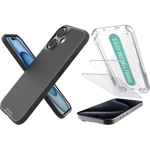 image:imageSmartish iPhone 16 MagSafe Case  2Pack Tempered Glass Screen Protector Bundle  Gripmunk  Tuff Sheet  Protective Magnetic Case with Crystal Clear Screen Protection  Black