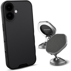 image:imageSmartish iPhone 17 MagSafe Case  Magnetic Car Mount Bundle  Gripmunk  Mountaineer Car Mount Stick on Adhesive Phone Holder  Extra Strength Magnet Blues on the Green