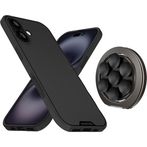 image:imageSmartish iPhone 17 MagSafe Case  Magnetic Suction Mount Bundle  Gripmunk  WallFlower  Suction Stick On Phone Mount  Finger Grip Loop for iPhone  Extra Strength Magnets