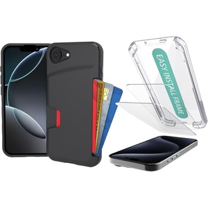 image:imageSmartish iPhone 17e16 Wallet Case  2Pack Tempered Glass Screen Protector Bundle