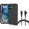 image:imageSmartish iPhone 16 MagSafe Case  USB C Lightning Cable Combo  6 Foot Fabric Wrapped Fast Charging Cable  Magnetic Cover Compatible with Apple iPhone 16  Black Tie Affair