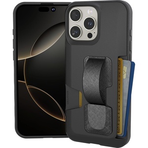image:imageSmartish iPhone 16 Pro Max Wallet Case  Phone Grip Universal Finger Loop Strap  Prop Tart  Wallet Slayer  Hidden Card Slot Cover Compatible with Apple iPhone 16 Pro Max  Black
