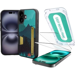 image:imageSmartish iPhone 17 Wallet Case  Screen Protector Bundle  Wallet Slayer Vol 2  Tuff Sheet 2Pack Tempered Glass Screen Covers  Extra Strength 9H Glass for Apple iPhone 17  Mountains