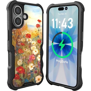 image:imageSmartish iPhone 18 Pro17 Pro Case MagSafe Gripzilla Grip Cover Kale CrewWildflower Fields
