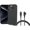 image:imageSmartish iPhone 16 Pro MagSafe Case  USB C Lightning Cable Combo  6 Foot Fabric Wrapped Fast Charging Cable  Magnetic Cover Compatible with Apple iPhone 16 Pro  Black Tie Affair