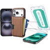 image:imageSmartish iPhone 17 Pro Max Wallet Case  Screen Protector Bundle  Wallet Slayer Vol 1 Tuff Sheet 2Pack Tempered Glass Screen Covers  Extra Strength 9H Glass for Apple iPhone 17 Pro Max  Wood