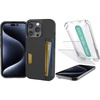 image:imageSmartish iPhone 16 Pro Wallet Case  2Pack Tempered Glass Screen Protector Bundle  Wallet Slayer Vol 2  Tuff Sheet  Protective Case Wallet with Crystal Clear Screen Protection  Black